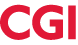 A red and green logo for cg.