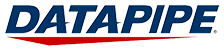 Logo of Datapipe in bold, blue lettering with a red underline.